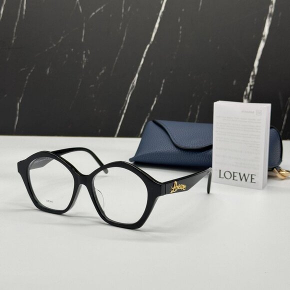 NEW LOEWE LW50053F 001 EYEGLASSES WOMEN BLACK ROUND EYEWEAR main image 5